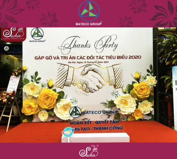 BATECO GROUP - BACKDROP HOA GIẤY TRANG TRÍ