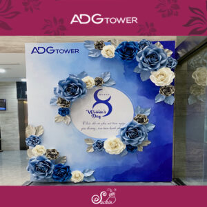 ADG TOWER - BACKDROP HOA GIẤY TRANG TRÍ