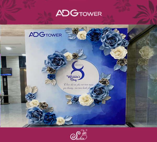 ADG TOWER - BACKDROP HOA GIẤY TRANG TRÍ