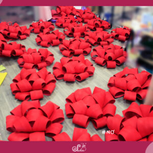 NƠ KHỔNG LỒ TRANG TRÍ SHOWROOM Ô TÔ, NƠ KHAI TRƯƠNG