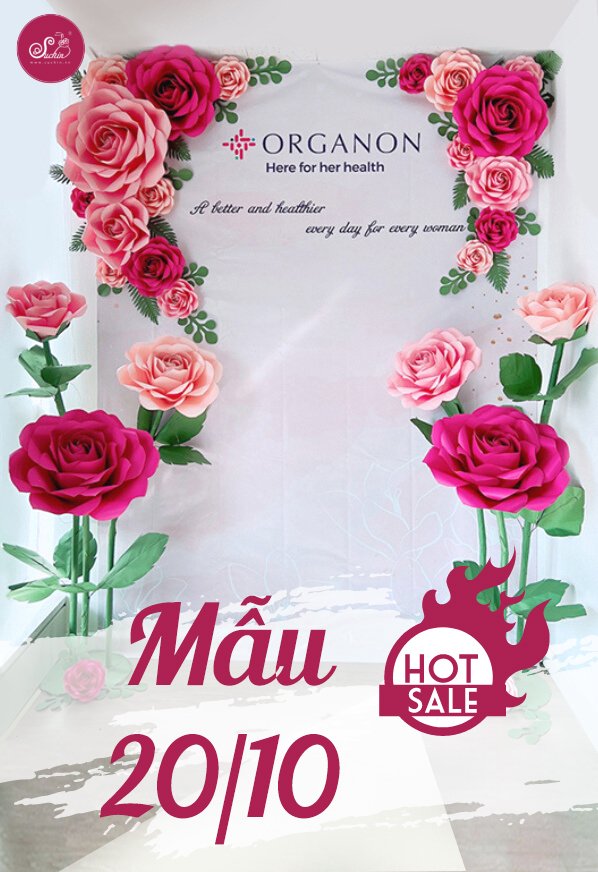 Backdrop hoa giấy 20/10 – “Thổi hồn” sự mới lạ vào không gian sự kiện
