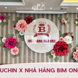 HOA GIẤY SUCHIN TRANG TRÍ TẠI NHÀ HÀNG BIM ONE