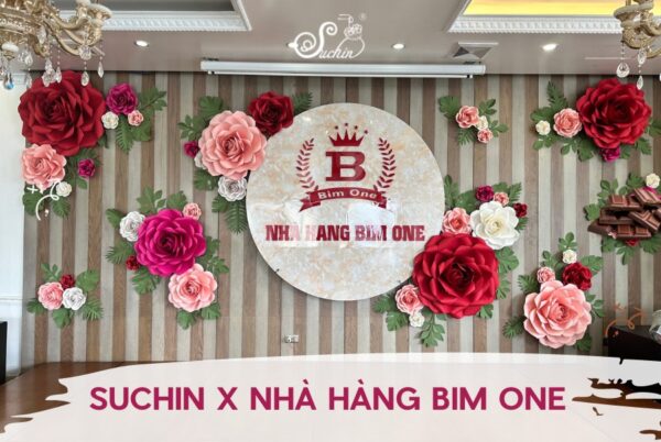 HOA GIẤY SUCHIN TRANG TRÍ TẠI NHÀ HÀNG BIM ONE