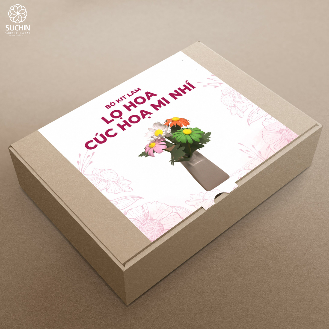 BỘ KIT LÀM LỌ HOA CÚC HỌA MI NHÍ