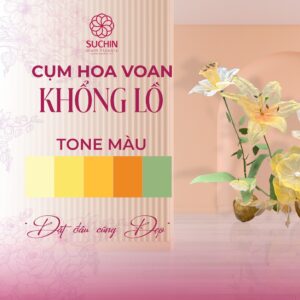 Cụm hoa voan tone màu vàng