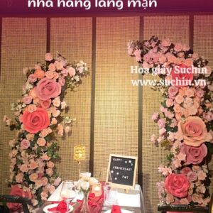 hoa khổng lồ trang trí nhà hàng