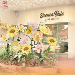 mẫu hoa giấy nhún trang trí