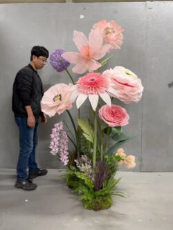 mẫu hoa giấy nhún trang trí