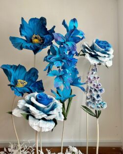 mẫu hoa giấy nhún trang trí