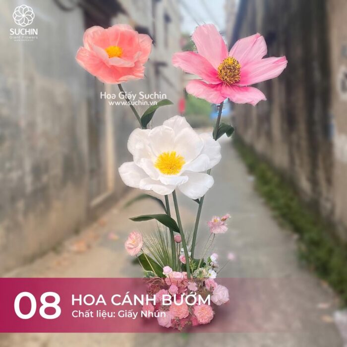mẫu hoa giấy trang trí hè